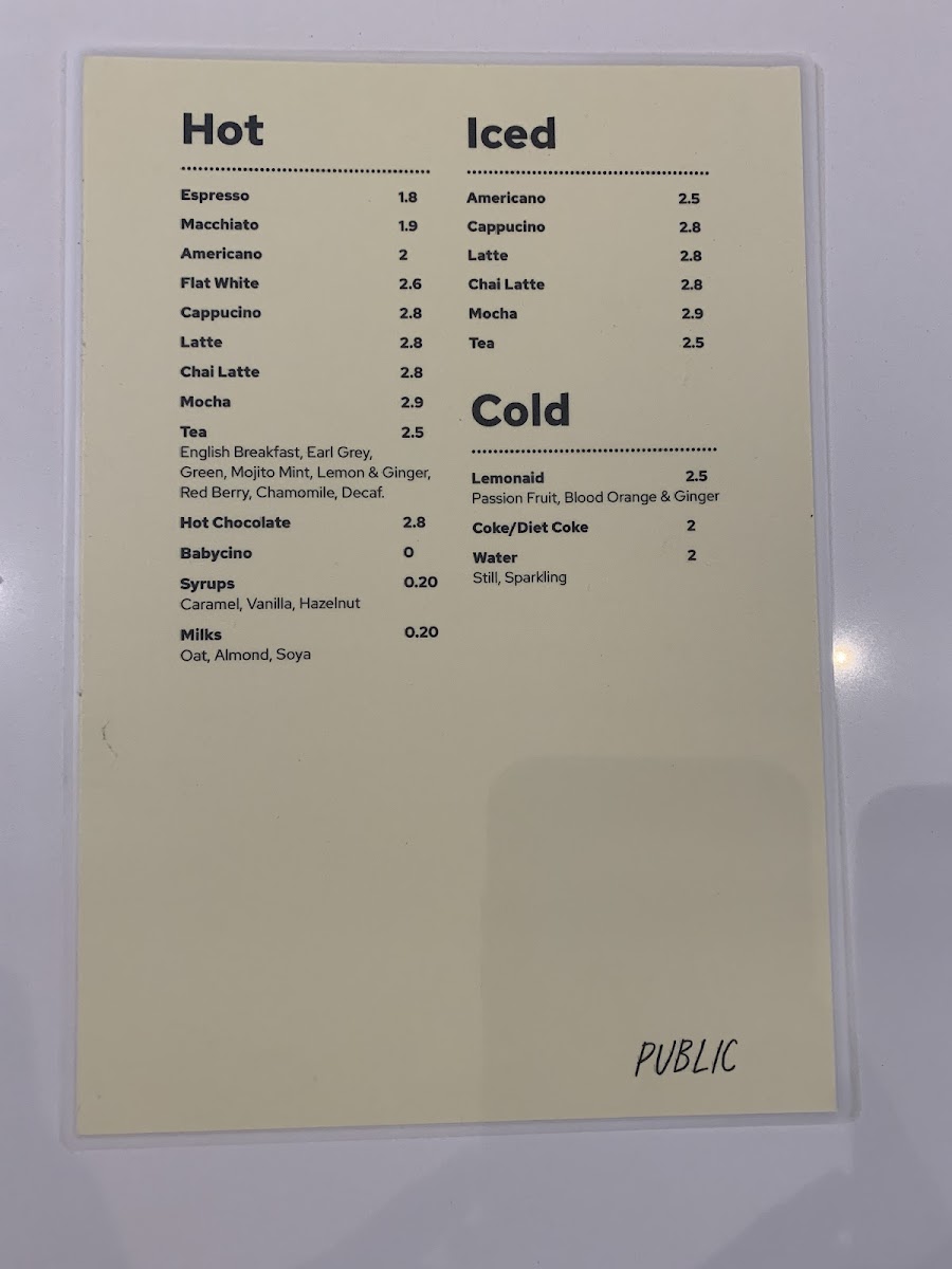 Menu - Public photo 7